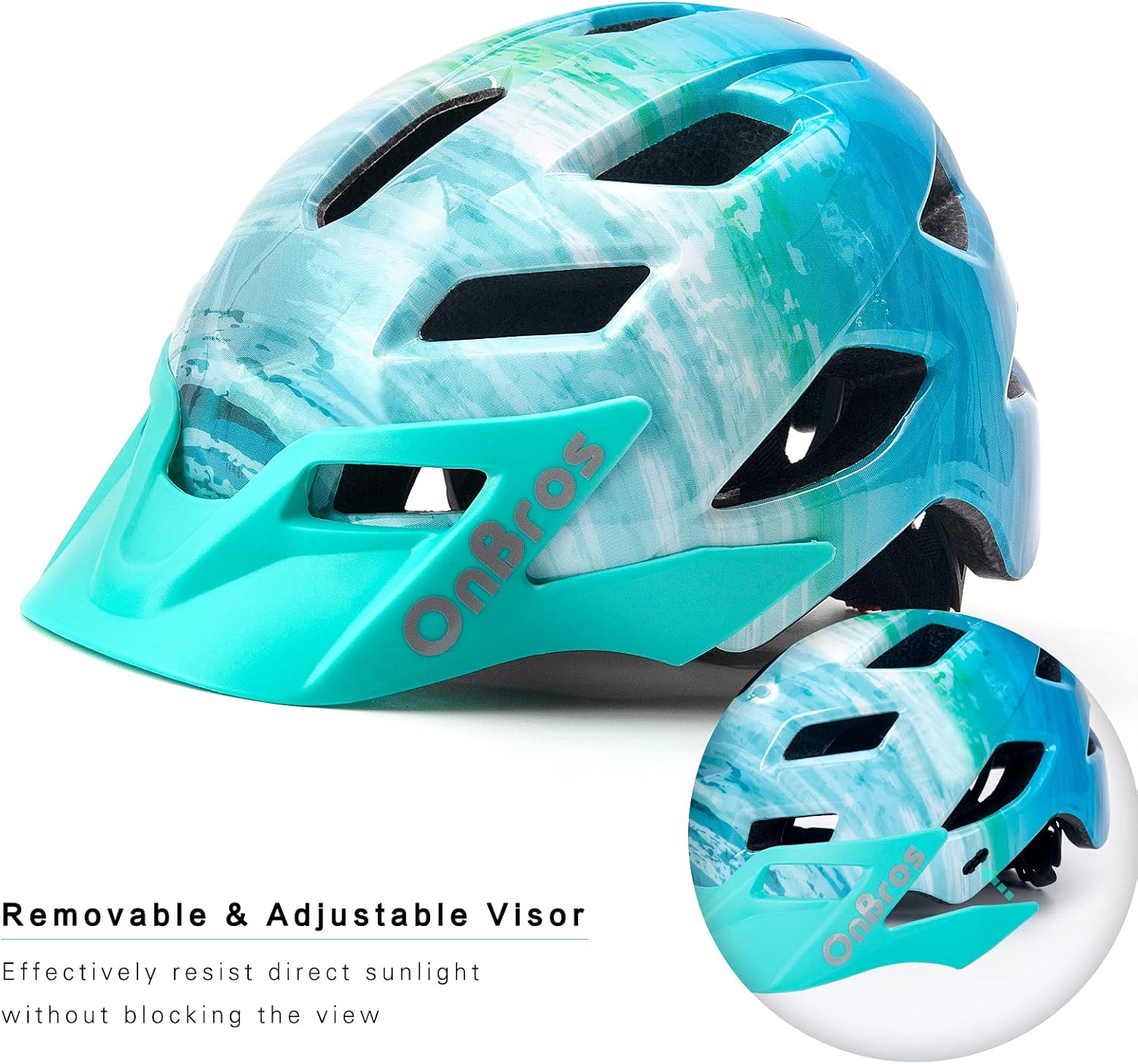 Thumbnail 3 de OnBros Fahrradhelm Kinder – Sicherer Allround-Helm mit Visier für 5–13 Jahre
