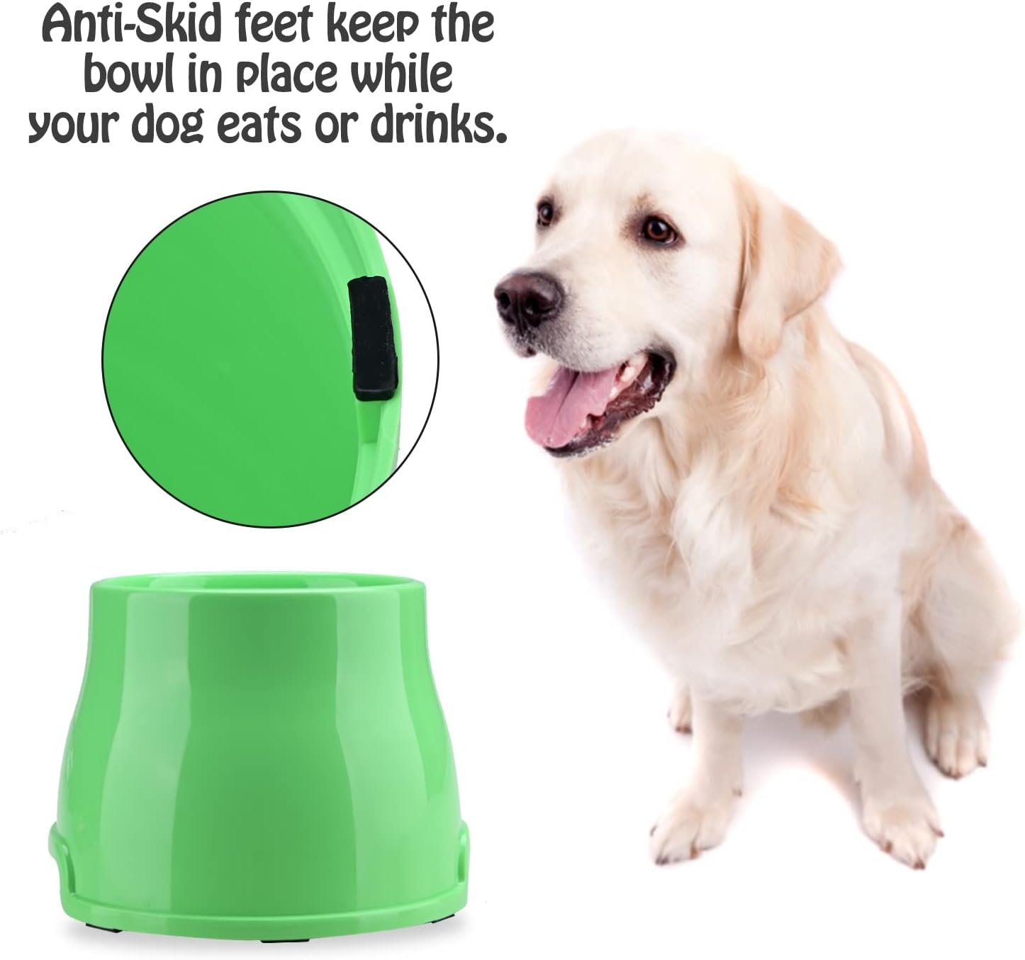Detalle 1 de TOWEAR Long Ears Dog Bowl L, Green