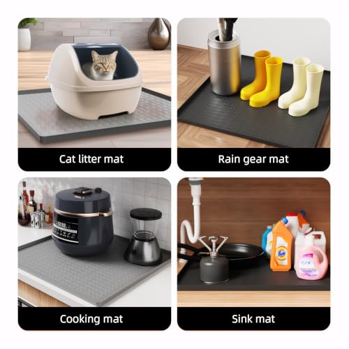 Thumbnail 5 de Bafeil Washing Machine Drip Tray 60×60 cm Multifunction Silicone Floor Mat