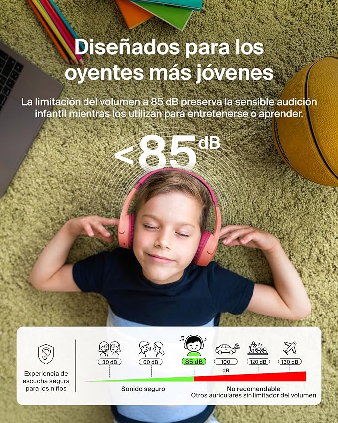 Thumbnail 2 de Belkin SoundForm Mini Auriculares para niños, 30 horas