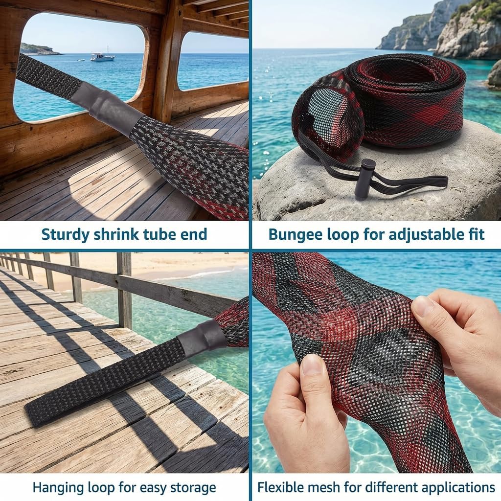 Detalle de Woven Mesh Fishing Rod Sleeve
