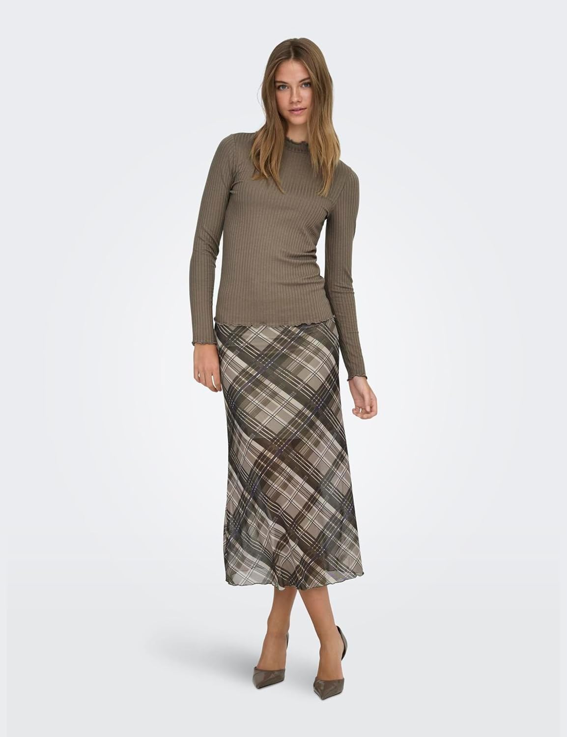 Thumbnail 1 de Jacqueline de Yong JDYFRANSISKA Top – a versatile stretch-fit women’s top with high-closed silhouette and ruffle trim