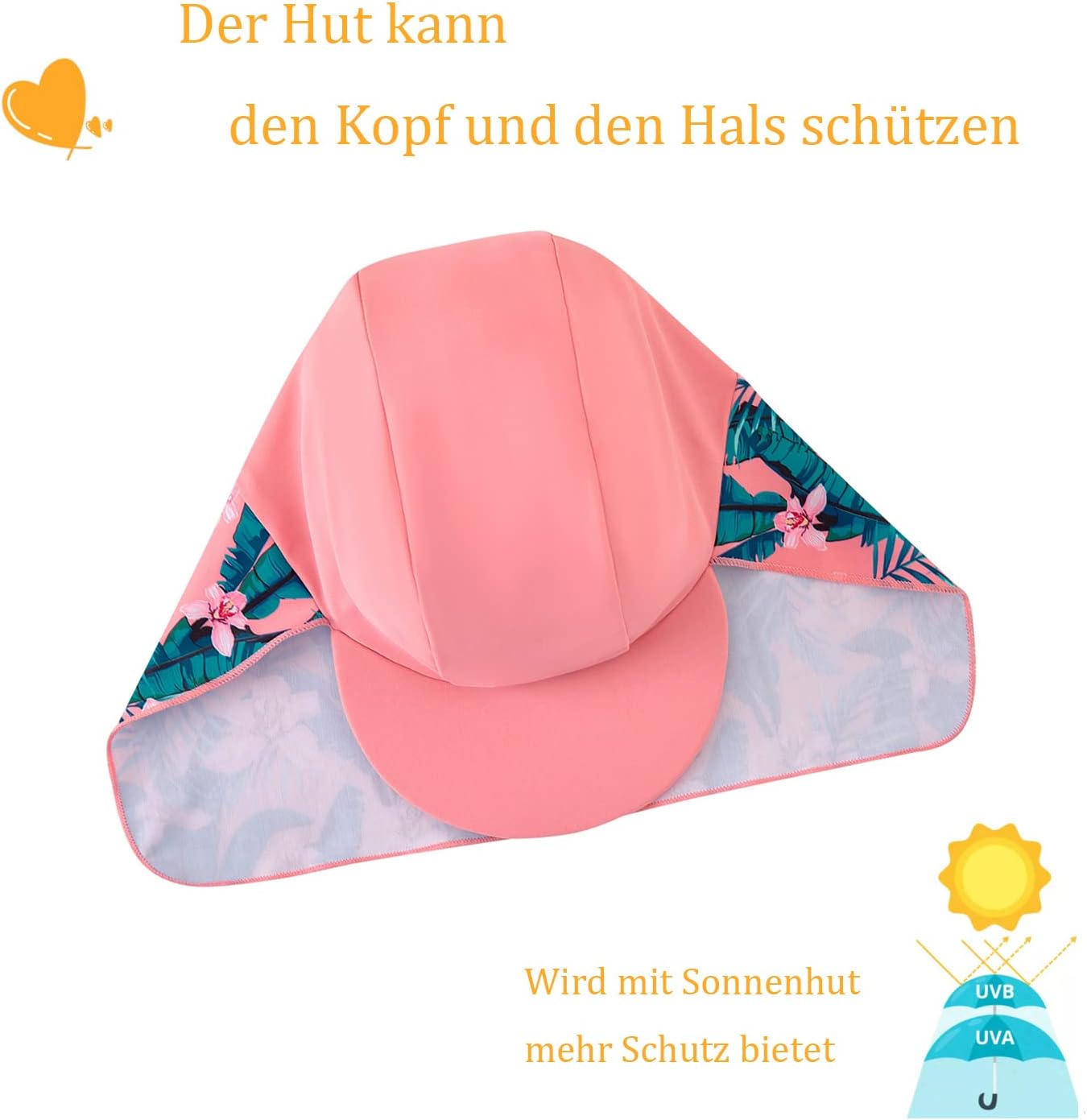 Thumbnail 3 de UMELOK Baby Badebekleidung für Mädchen: Badeanzug mit Sonnenhut und UV Schutz (UPF 50+)