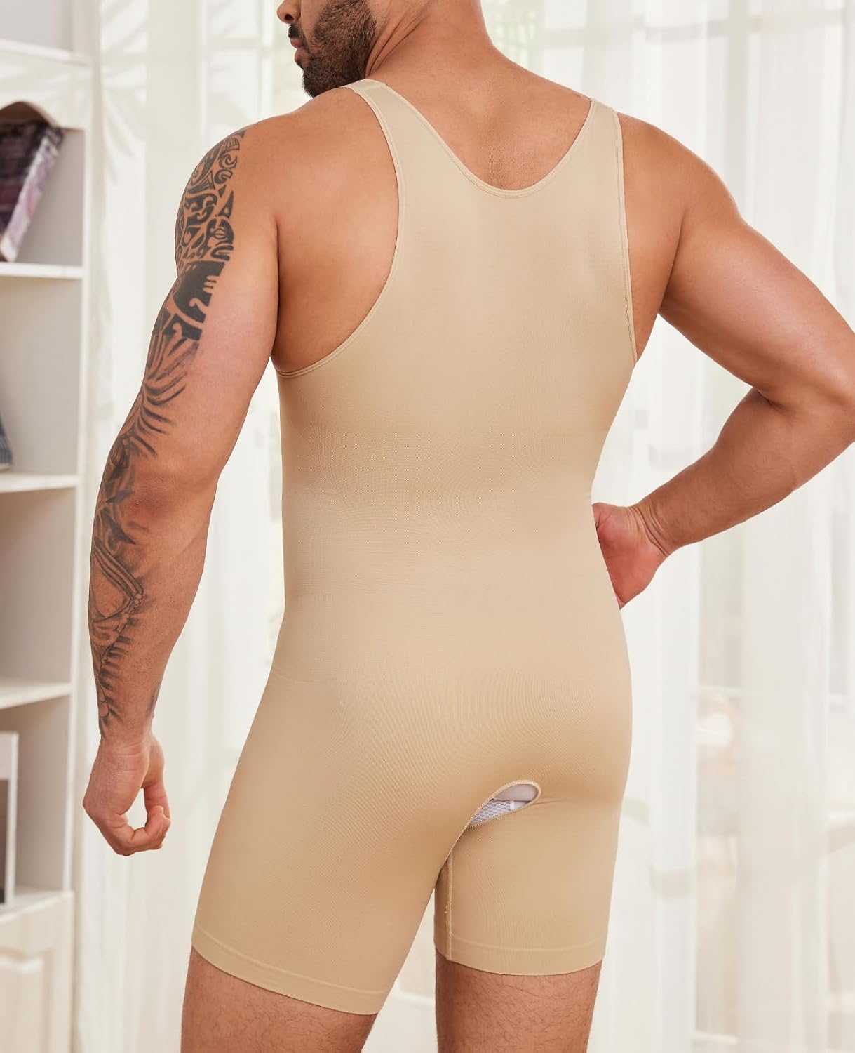 Detalle de SLIMBELLE sömlös shapingbody för män – lätt formning av mage och midja