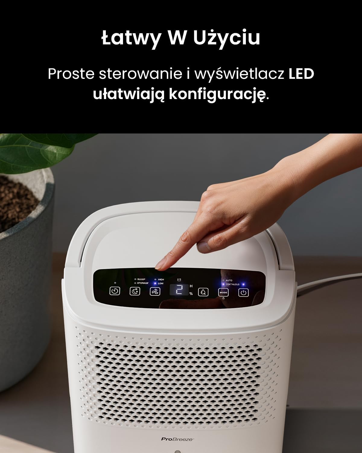 Thumbnail 6 de Pro Breeze PB-06 – osuszacz powietrza z timerem 24 h i zbiornikiem 1,8 l