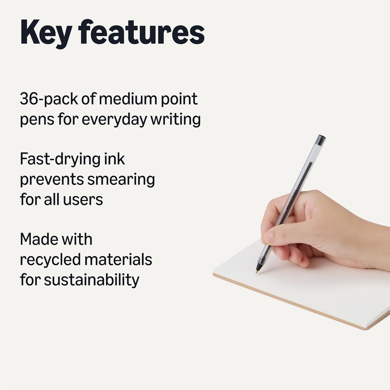 Detalle 2 de Amazon Basics Ballpoint Pens 1.0mm, 36 Pack ✒