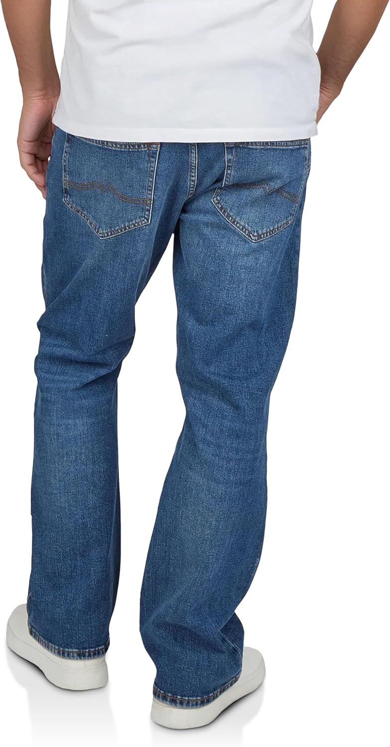 Thumbnail 1 de MUSTANG Herren Stretch Jeans Oregon Bootcut in Schwarz/Blau – Denim mit normaler Taille
