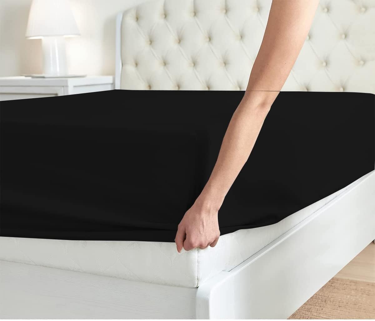 Detalle 2 de RAYYAN LINEN King Fitted Sheet 41cm Deep