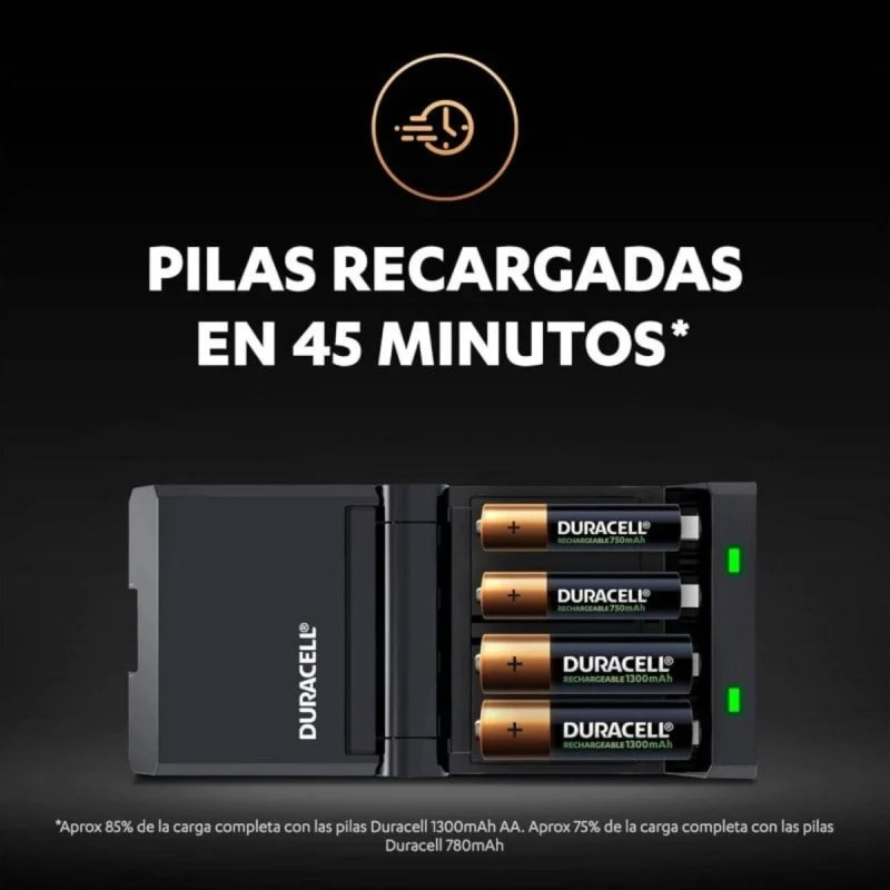 Detalle 2 de Duracell Advanced Charger Cargador de pilas AA/AAA (CEF27EU-EU)