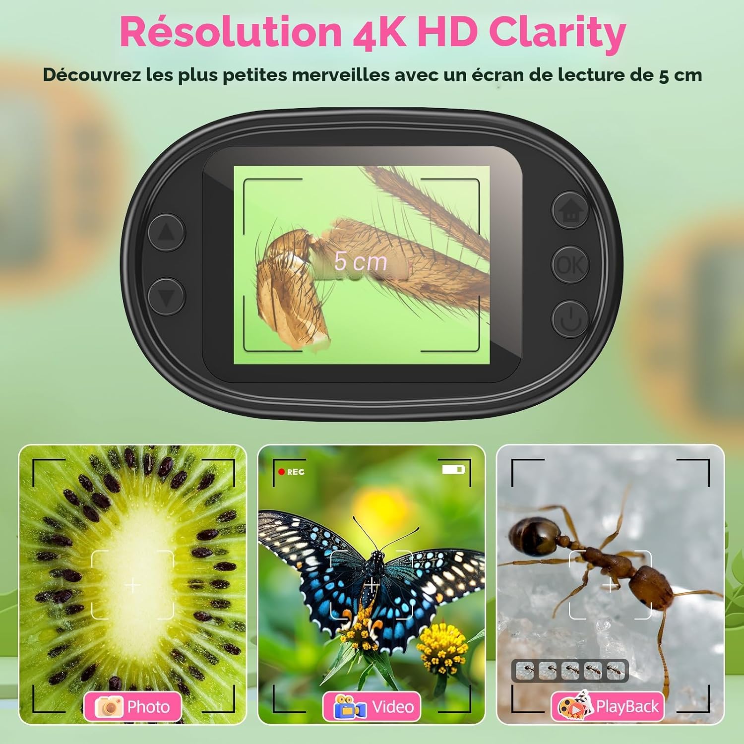 Thumbnail 2 de Microscope Enfant [Kit Complet] BEBANG – Microscopes de poche numérique 4K pour enfants 4–12 ans