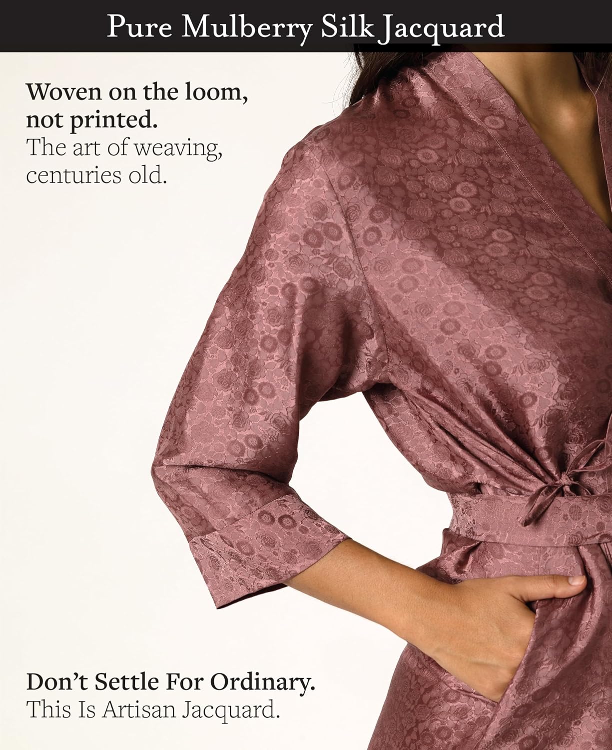 Detalle 2 de Tara Sartoria Silk Robe, Jacquard