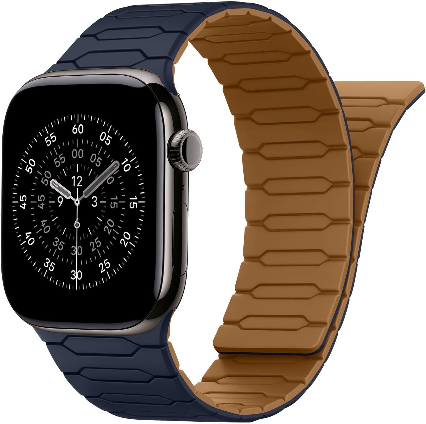 Detalle de Sixmoat Magnetic Band for Apple Watch (42mm/41mm/40mm/38mm) Indigo-Brown