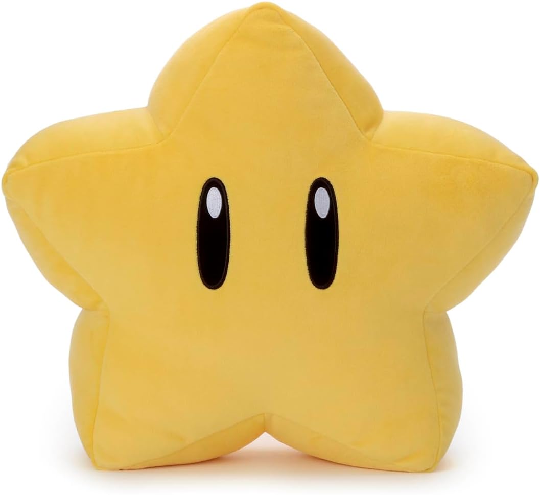 Detalle de タカラトミーアーツ スーパーマリオ Mocchi-Mocchi-GameStyle 1UPキノコ ぬいぐるみ 高さ約35cm