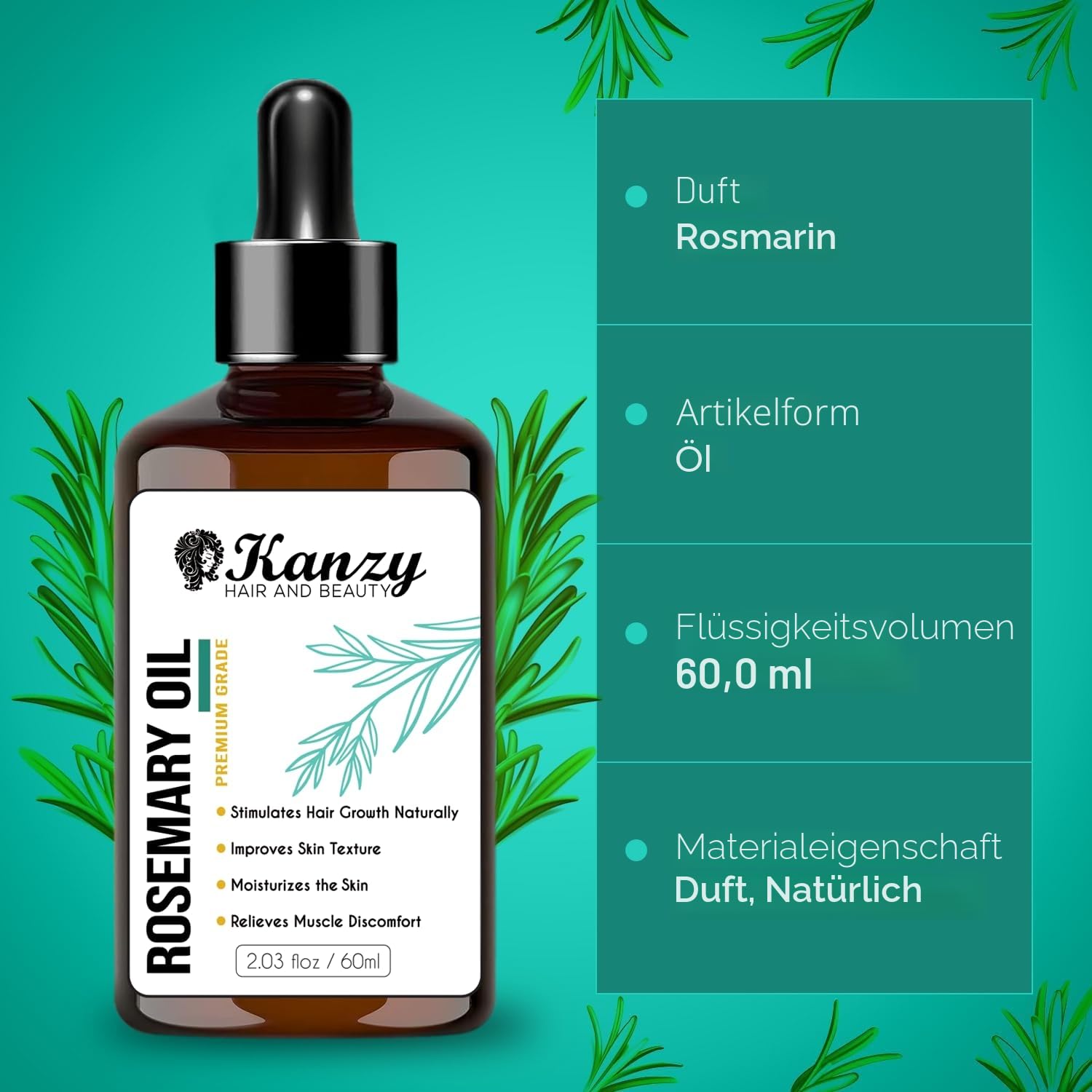 Thumbnail 5 de Kanzy Rosmarinöl Haarpflege 60ml