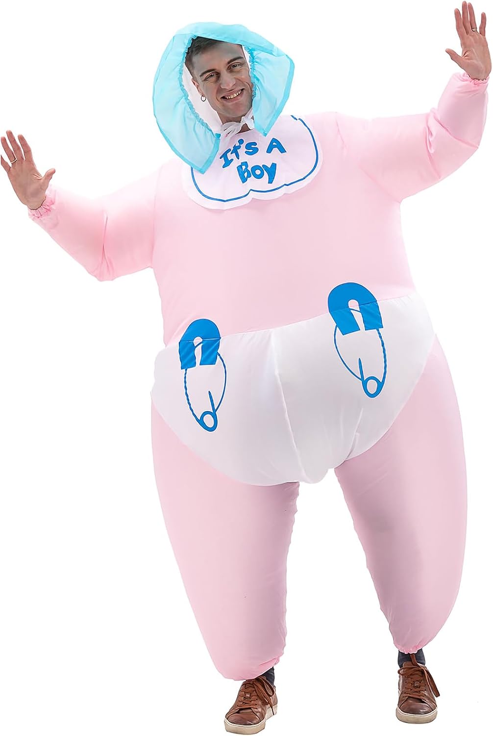 Detalle de AOGOYO Inflatable Baby Costume for Adults, Polyester Suit with Inflation Fan