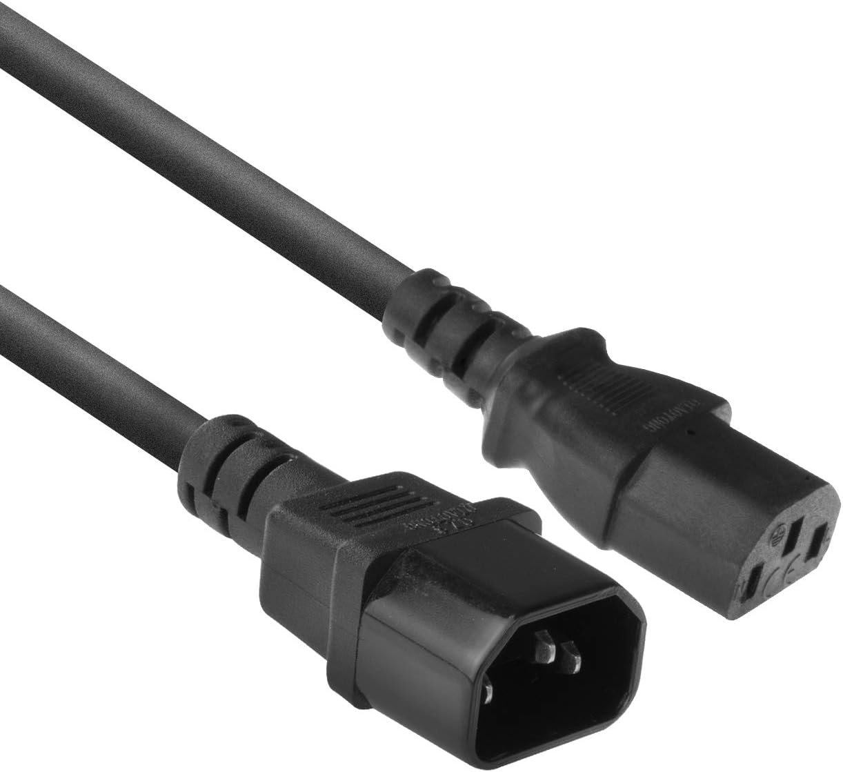 Detalle 2 de ACT AK5109 IEC-förlängningskabel 1,2 m, C13 till C14, blå och 3-polig