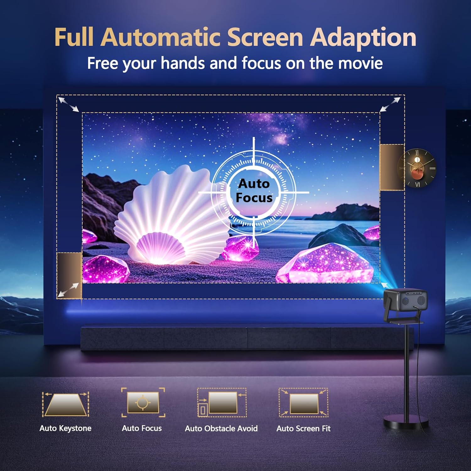 Thumbnail 6 de GO2 Outdoor 4K Projector with 360° Stand — 4500 ANSI Brightness, 65W DoIby Audio, Built-in Apps