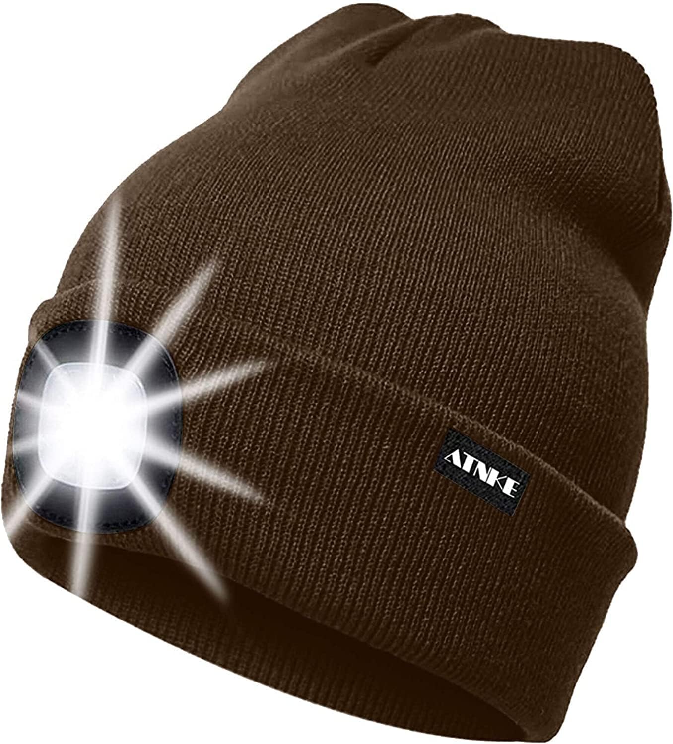 Detalle 2 de ATNKE LED Lighted Beanie Cap USB Rechargeable 4 LEDs