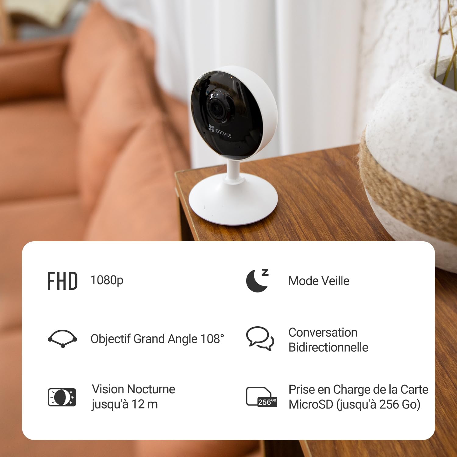 Detalle 2 de EZVIZ C1C Caméra de surveillance 1080P 12 m ⛑