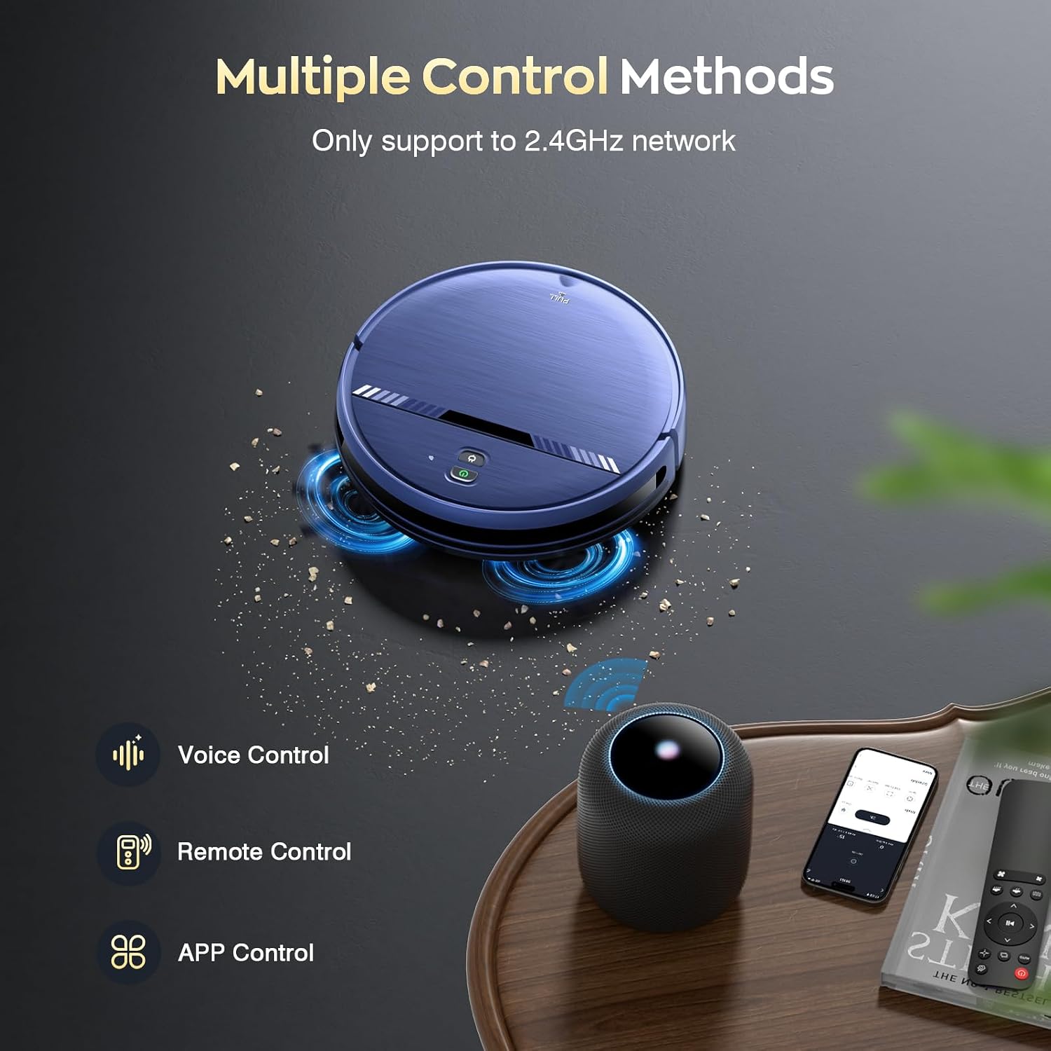 Detalle de iMartine BR151 Robot Vacuum and Mop with App Control and Pet Hair Cleaning