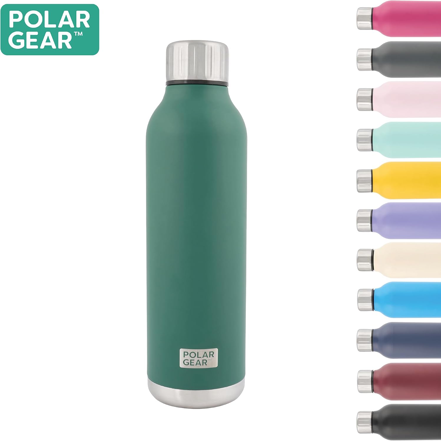 Thumbnail 1 de Polar Gear Stainless Steel Water Bottle – 500ml Vacuum Insulated, Leakproof, Green