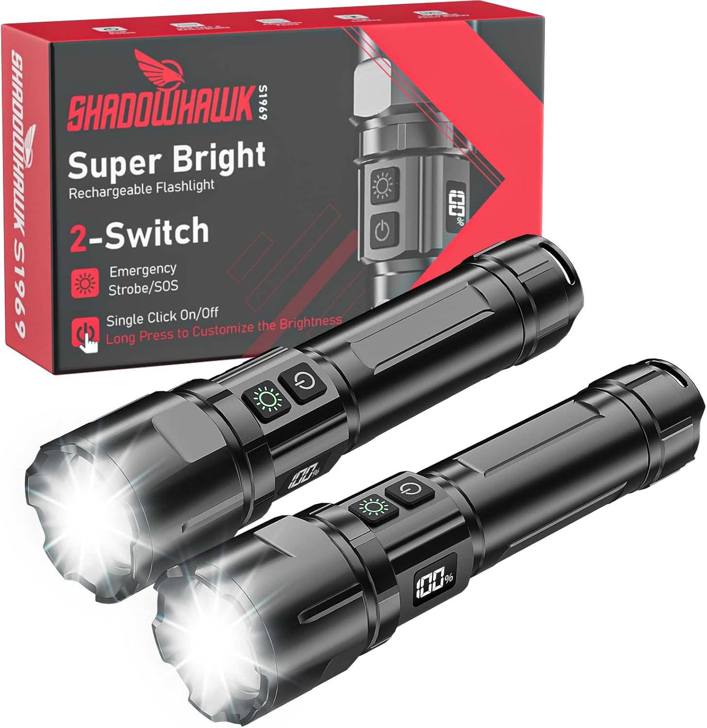Detalle de Shadowhawk S1969 Taschenlampe 500000 Lumen
