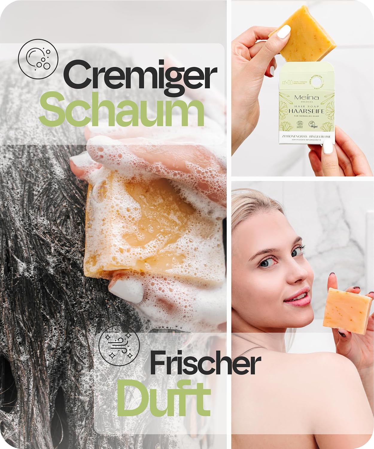 Detalle de Meina Bio Haarseife gegen Haarausfall 80g