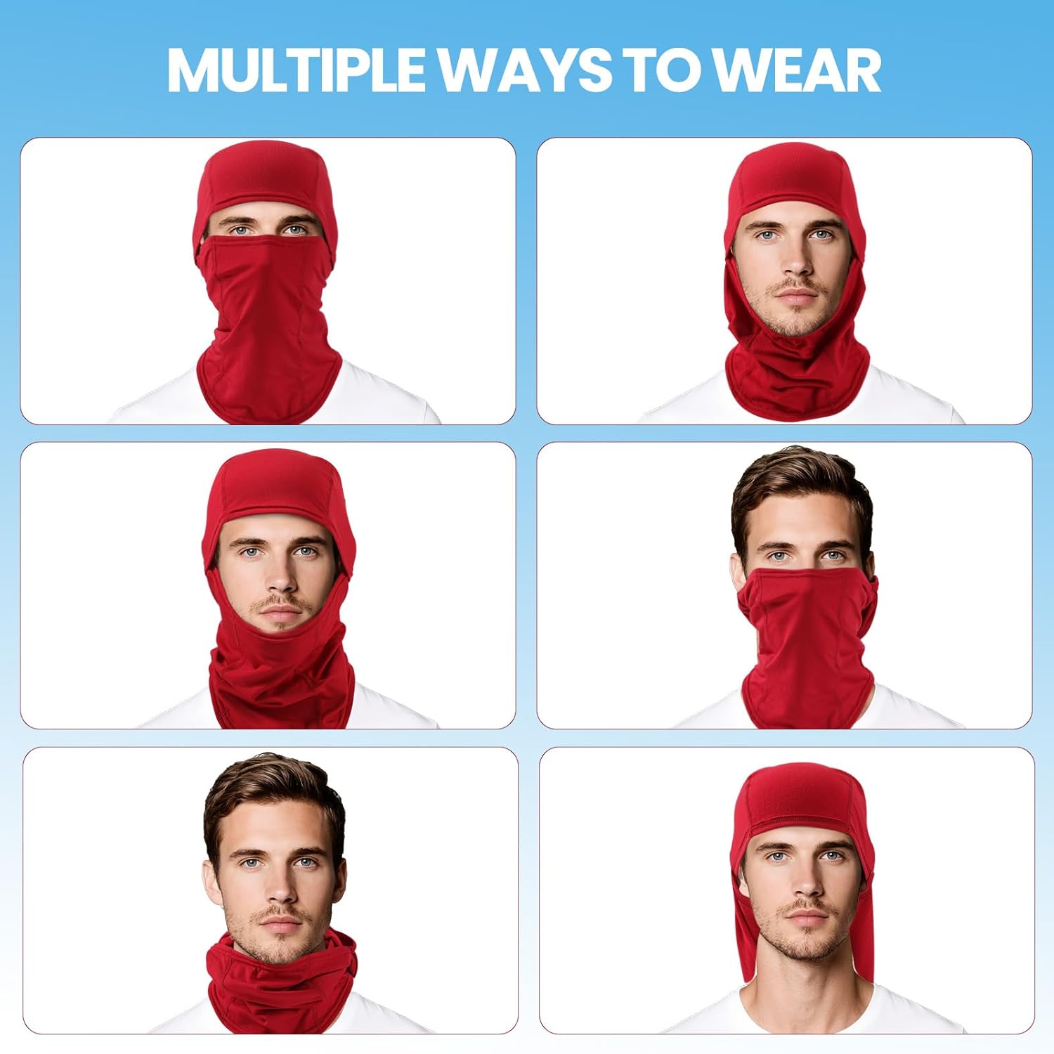 Thumbnail 1 de Huccik Passamontagna Invernale: maschera da sci windproof, copri volto felpato per moto, sci e ciclismo