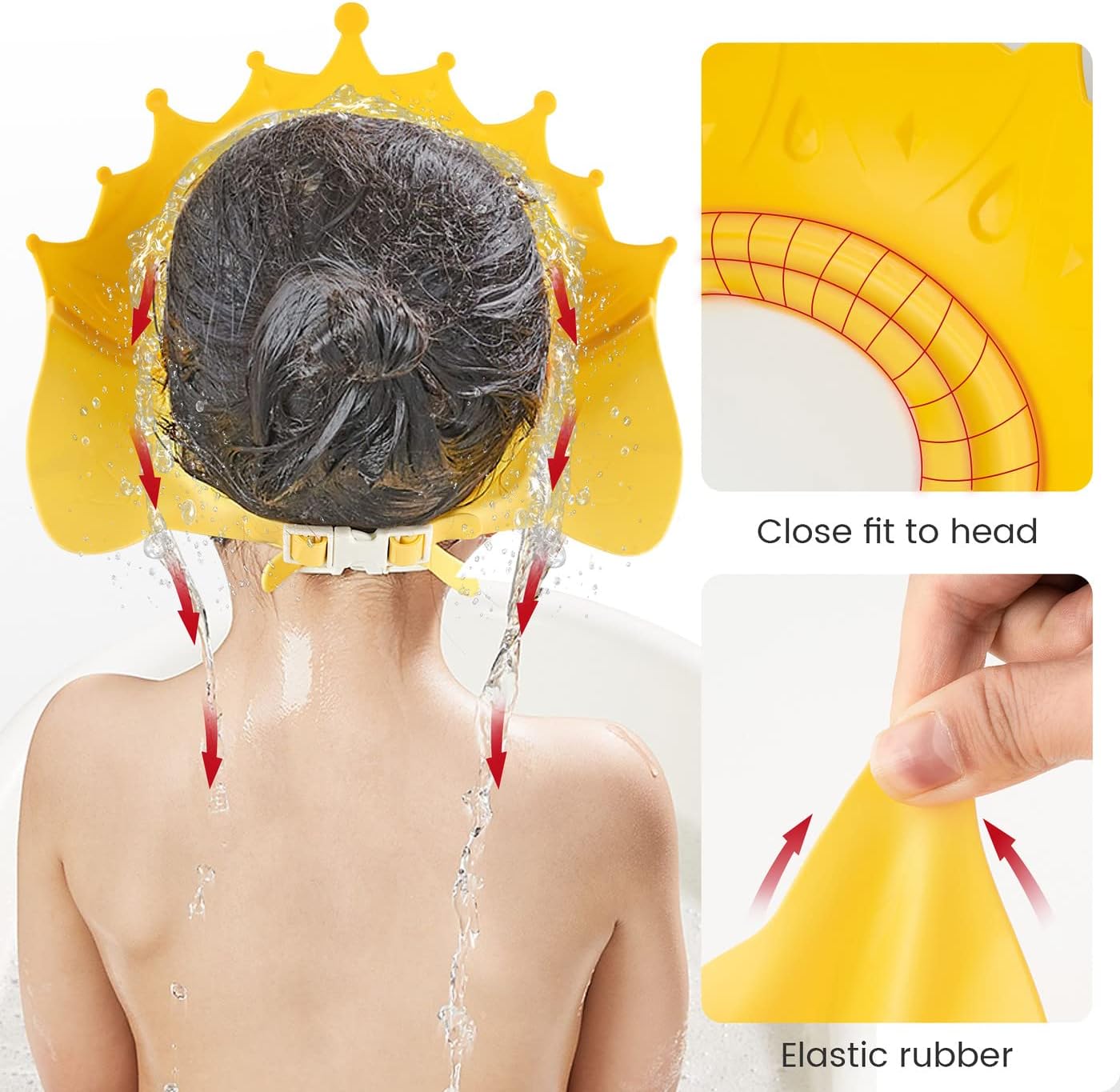 Thumbnail 3 de FUNUPUP Baby Shower Cap: Crown-Style Bath Shield for Safe, Mess-Free Hair Washing