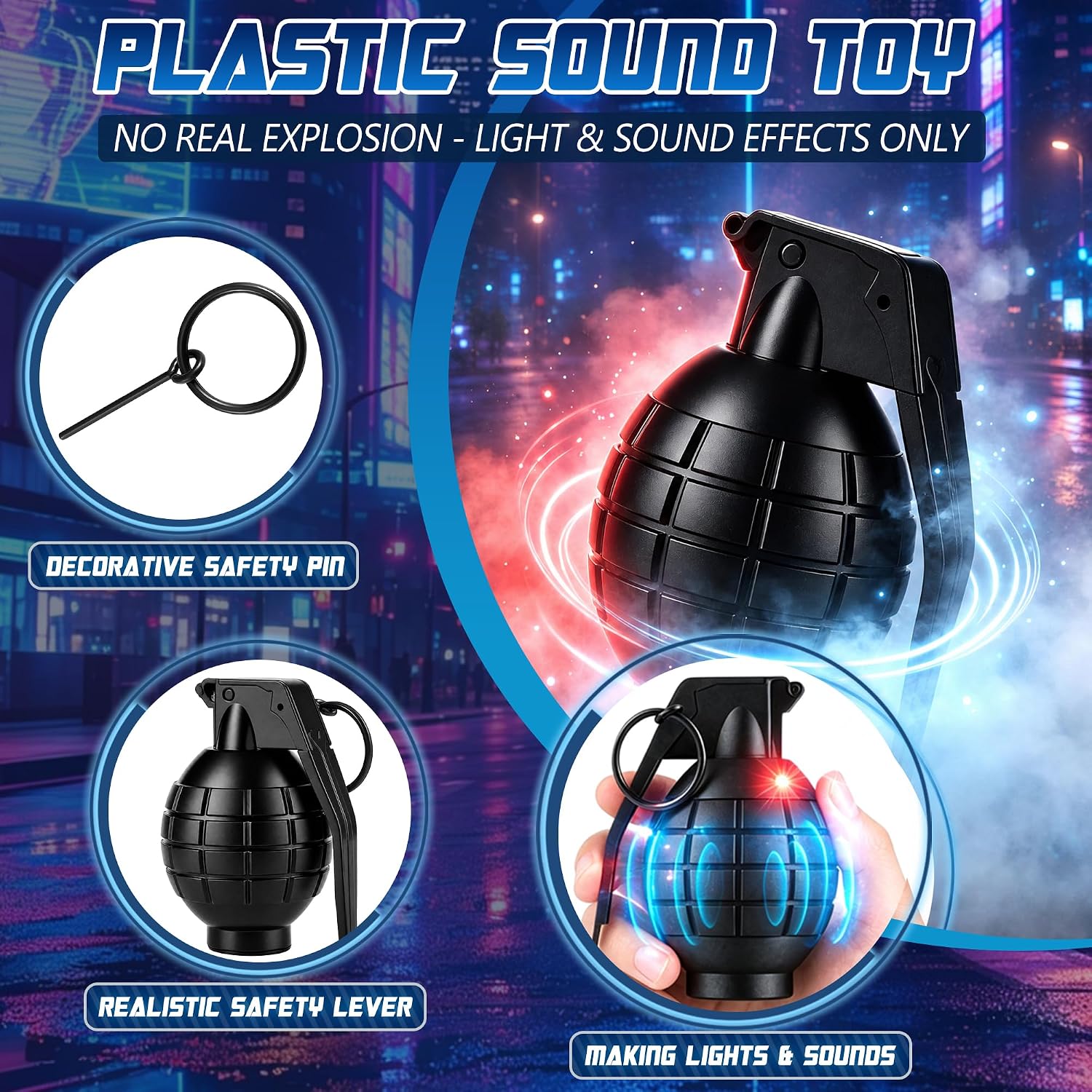 Detalle de Metemot 10-Piece Police Costume Accessory Set with Sound and Light Effects