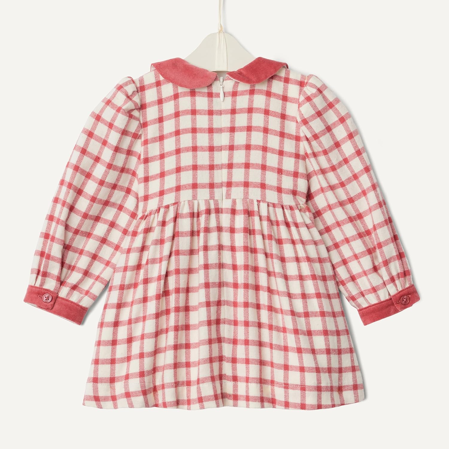 Detalle de Amazon Essentials x Sofia Grainge Toddler and Baby Girls' Long Sleeve Flannel Dress