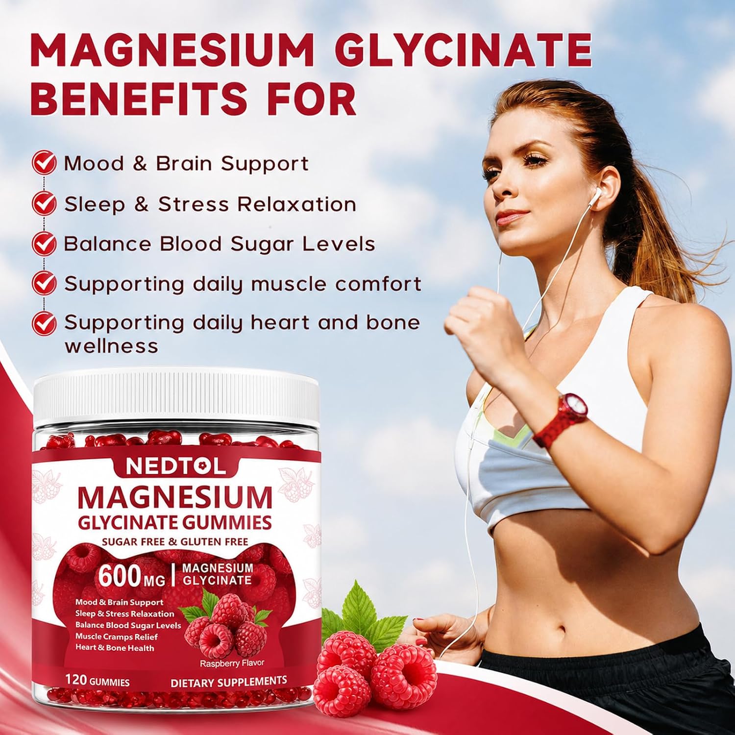 Detalle 2 de Nedtol Magnesium Glycinate Gummies 600 mg