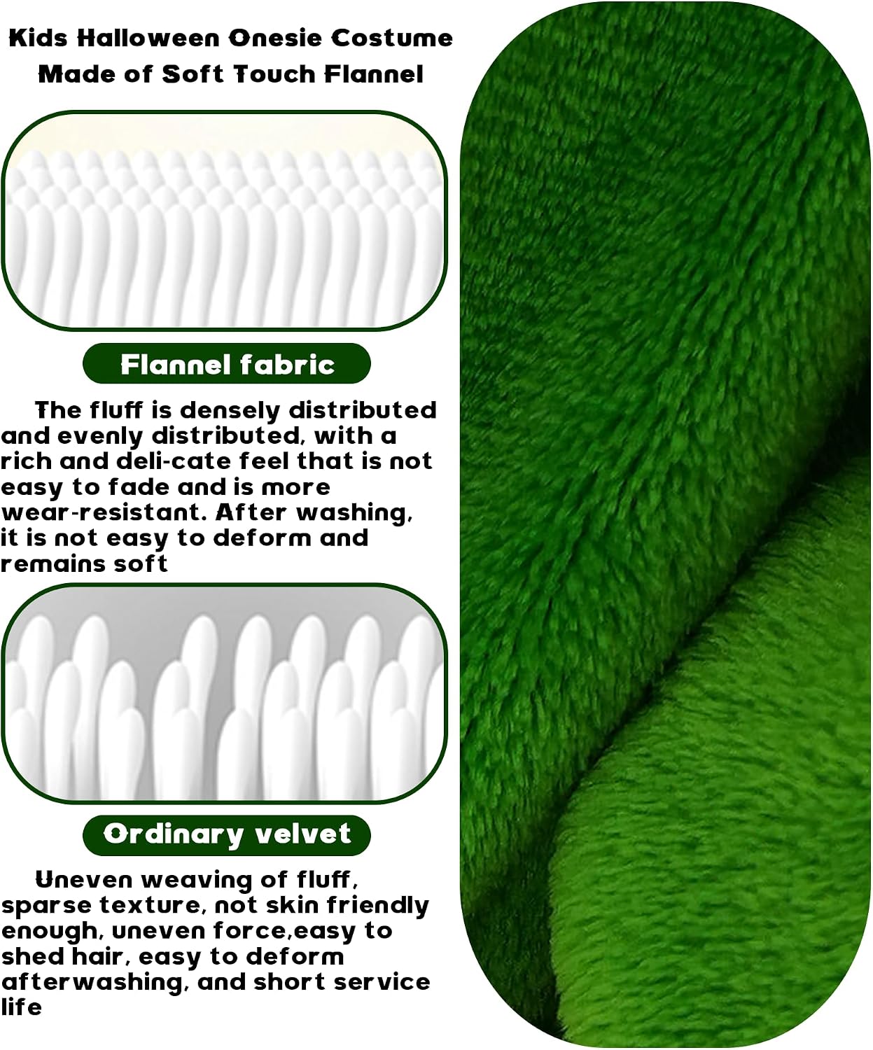 Thumbnail 5 de Dxilm Kids Frog Onesie Costume, Flannel Pajamas with Front Zipper and 3D Tail