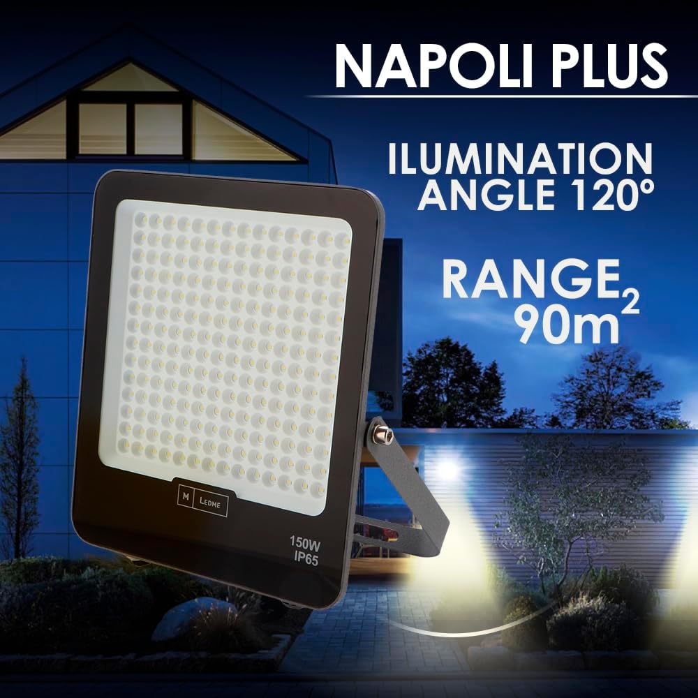 Thumbnail 3 de M Ledme Faretto proiettore LED Napoli Plus 150W – 18.000 lm, IP65, 4500K, dimmerabile