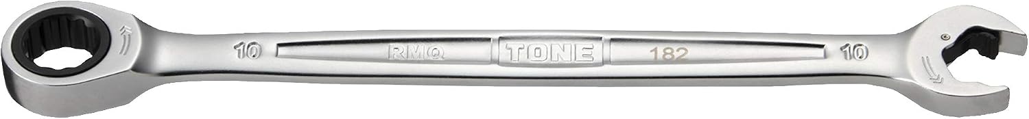 Detalle de トネ TONE HPRMQ-10 クイックラチェットめがねレンチ 二面幅10mm・薄型ストレート