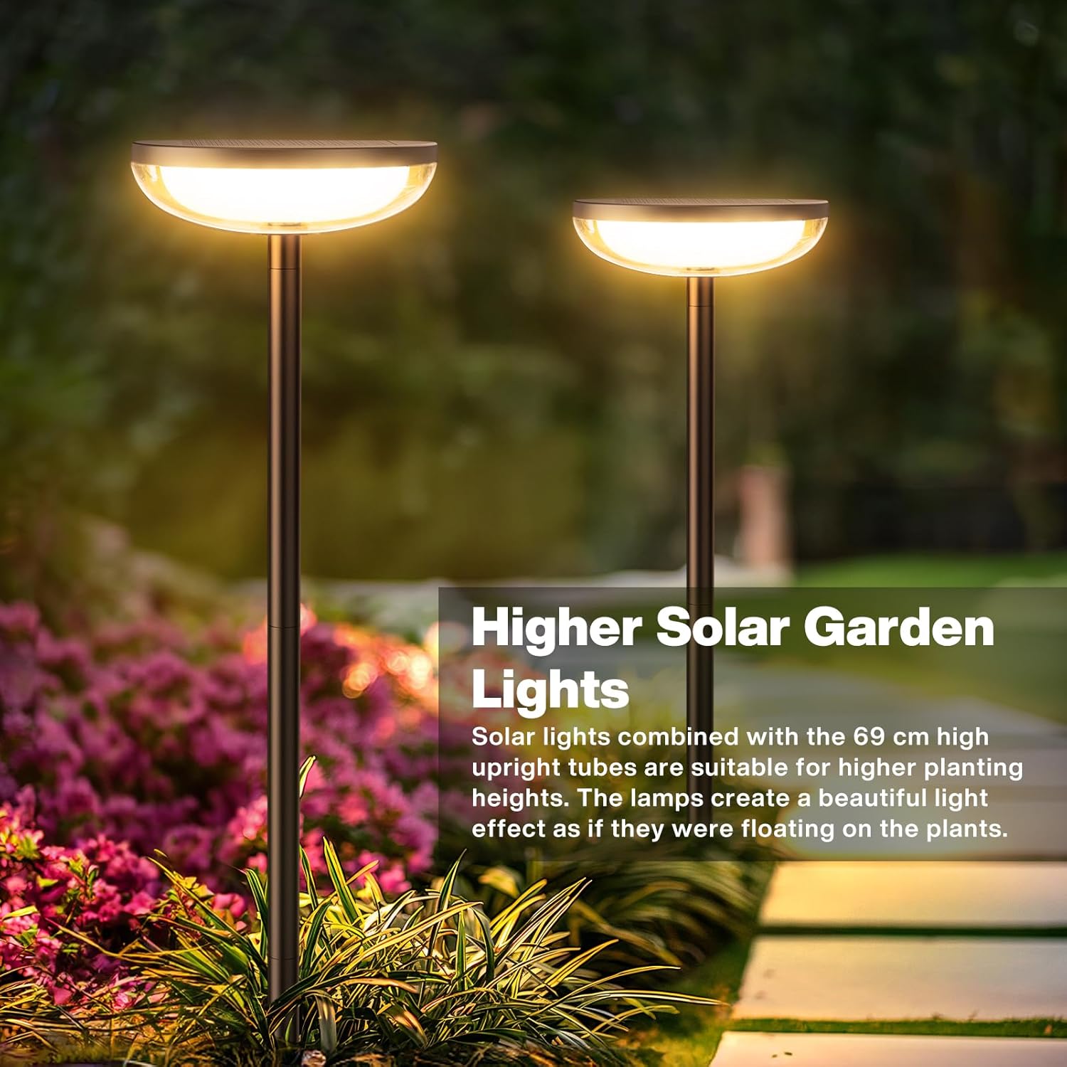Thumbnail 5 de GEARLITE solar garden lights 4-pack (IP65, 1000mAh battery) for paths, patios and yards