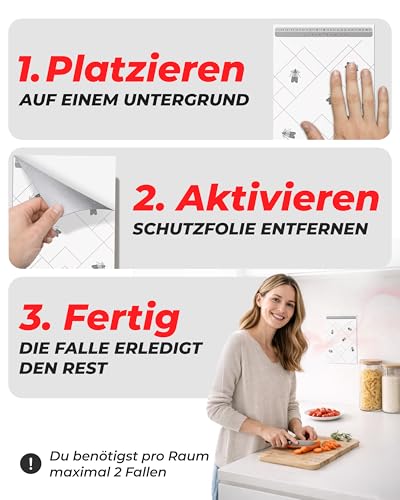 Detalle 2 de PIC Lebensmittelmotten Falle, 18 Stück – Starke Pheromonfallen gegen Motten