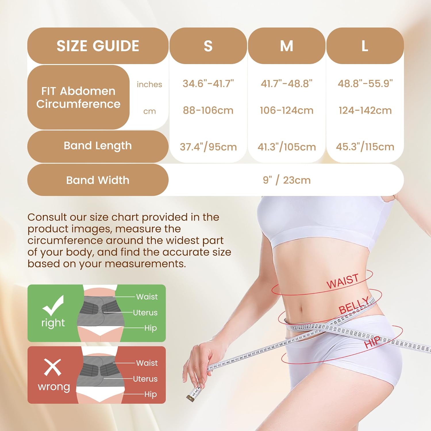 Thumbnail 1 de Trendyline Postpartum Belly Wrap for C-Section Recovery (Firm Compression, Adjustable & Breathable)