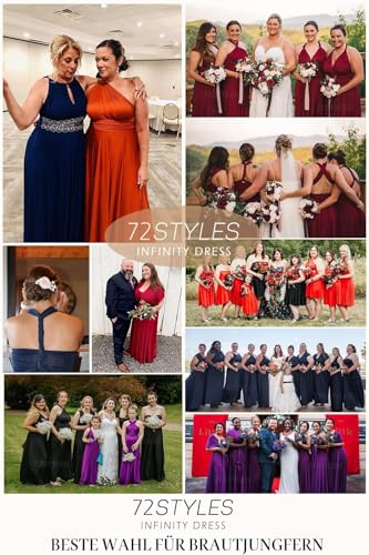 Thumbnail 1 de 72styles Infinity Brautjungfernkleider – Wickelkleid lang, One-Size und Übergröße