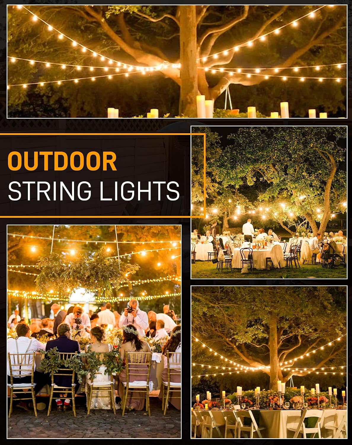 Thumbnail 6 de Zuske Outdoor Festoon Lights Mains Powered 20m, IP65, 30+2 Shatterproof Bulbs – Warm White