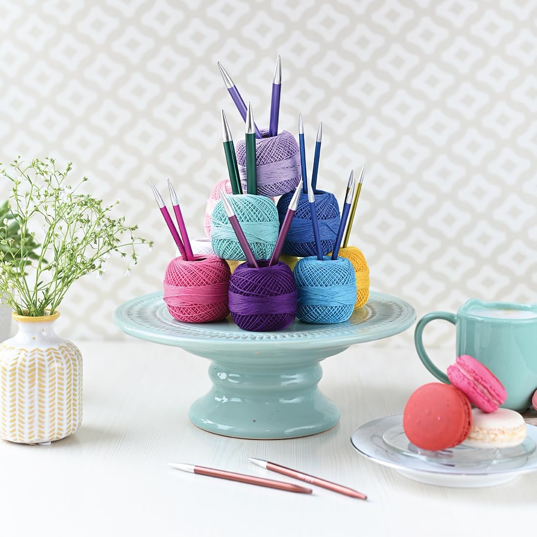 Detalle de KnitPro KP47509 wymienne końcówki dziewiarskie 7 mm, 11,5 cm, aluminiowe