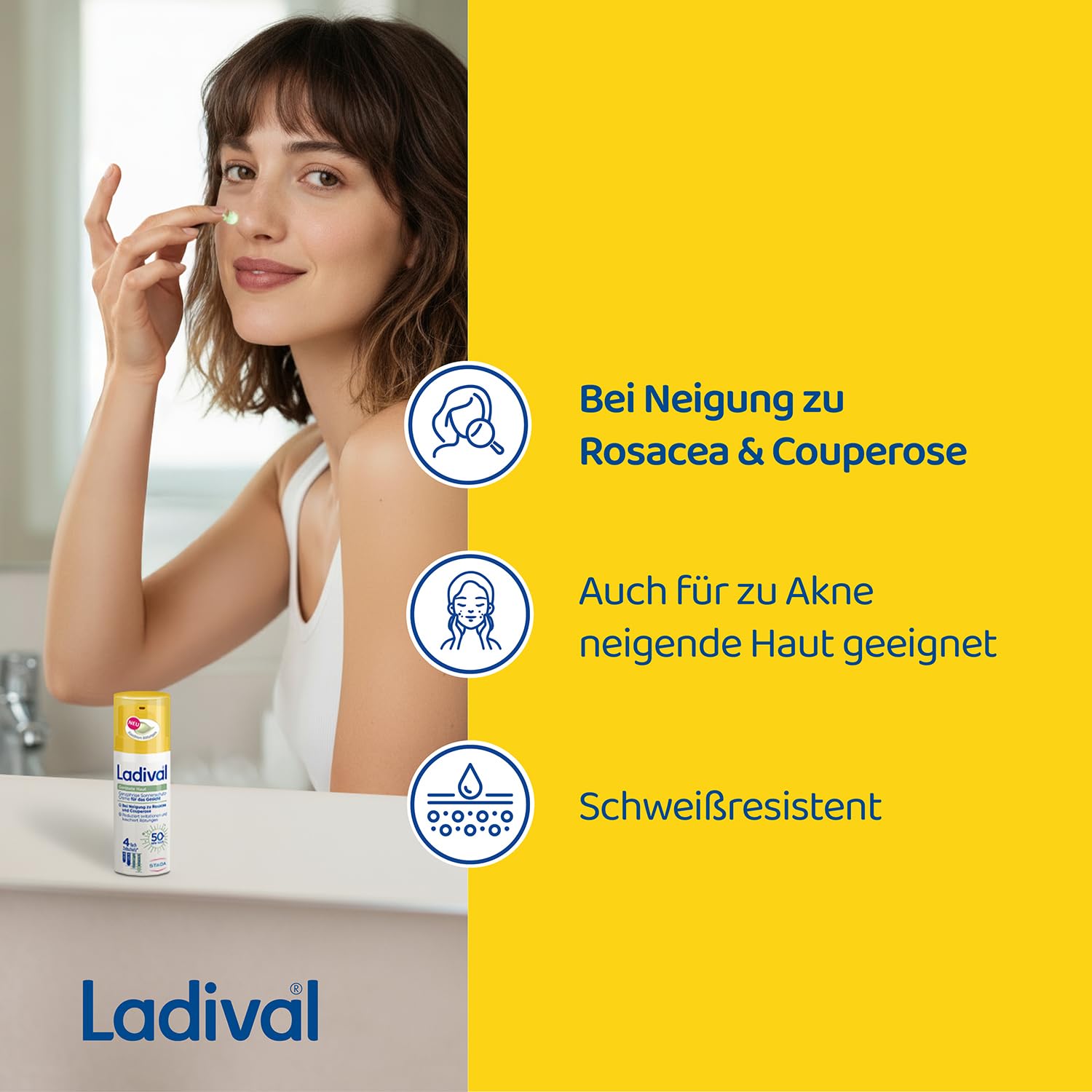 Thumbnail 6 de Ladival Gerötete Haut Getöntes Sonnenschutz-Gel Gesicht LSF 50+ – CC Cream zur Rosacea-Korrektur