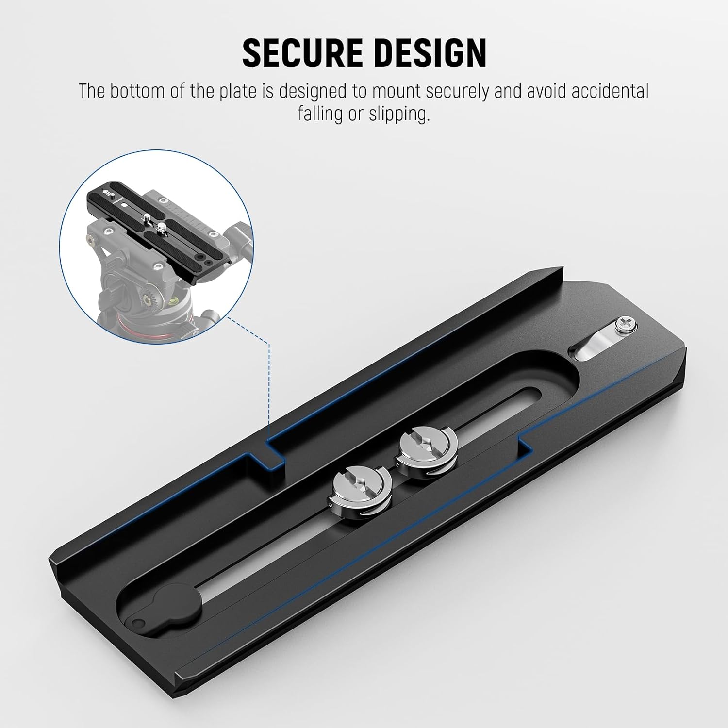 Thumbnail 2 de NEEWER 501PL piastra a sgancio rapido per treppiede (estesa 16 cm) compatibile con Manfrotto 501PL