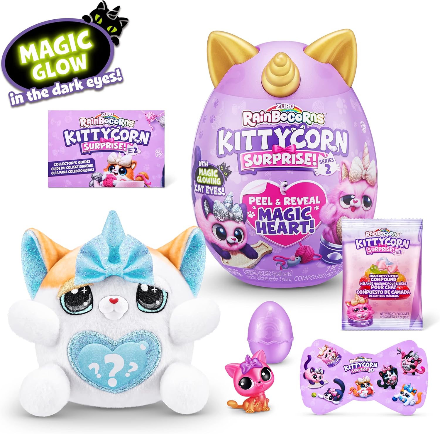 Thumbnail 1 de Rainbocorns Kittycorn Pomme, Peluche Coleccionable con 10 Sorpresas 🐱