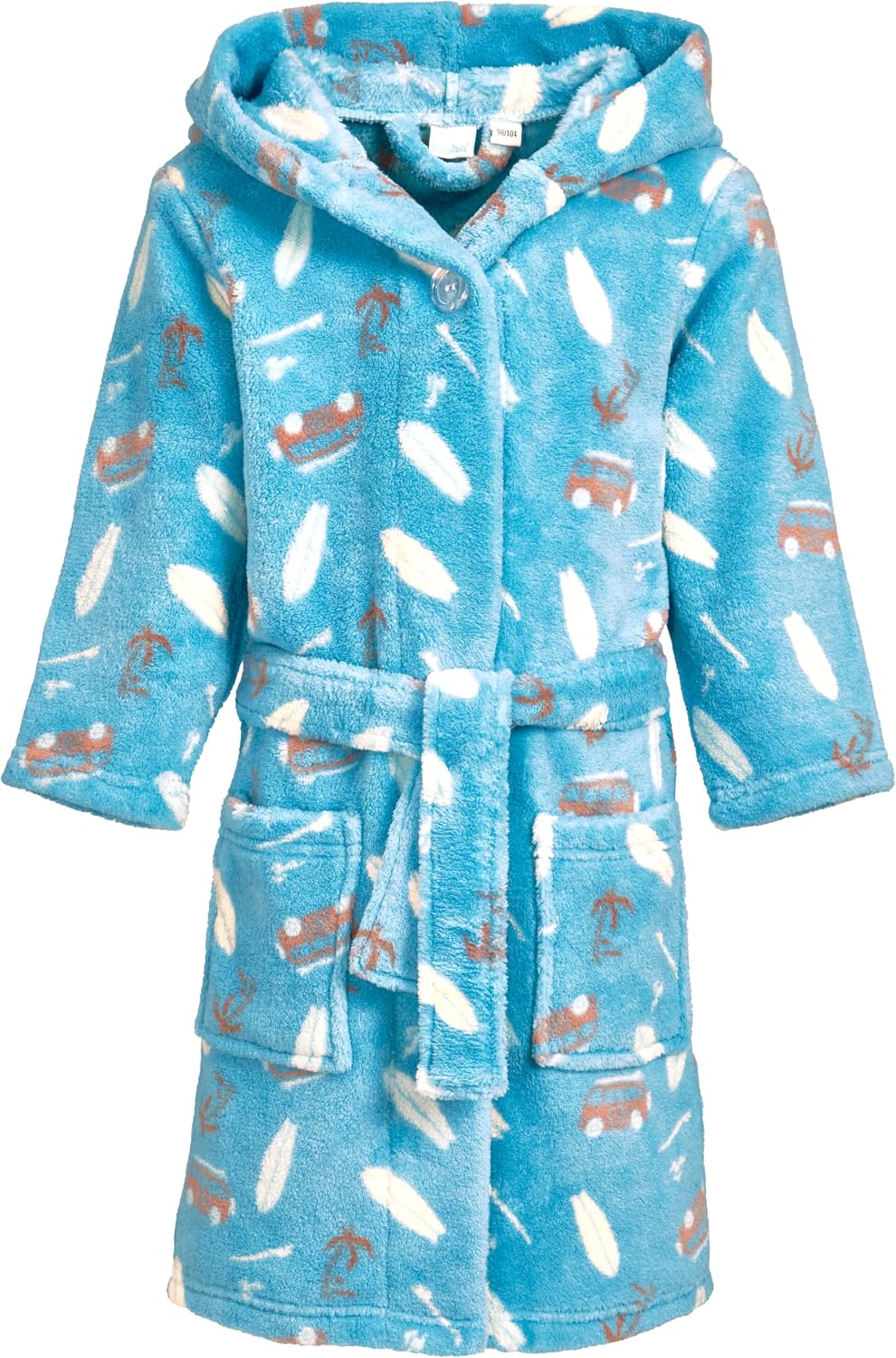 Detalle de Playshoes Morgenmantel Accappatoio Unisex per Bambini e Ragazzi (Pacco da 1) – Morbidezza e praticità per piscina e casa