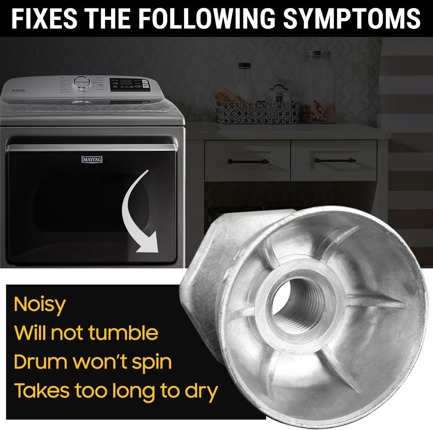 Thumbnail 5 de Seentech 8066184 Dryer Motor Pulley, Size 29, Cast Zinc Alloy