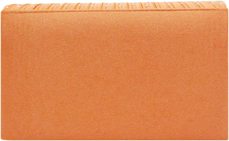 Detalle de wocharm Satin Diamante Clutch Bag – Envelope Handbag for Evening, Bridal, and Prom