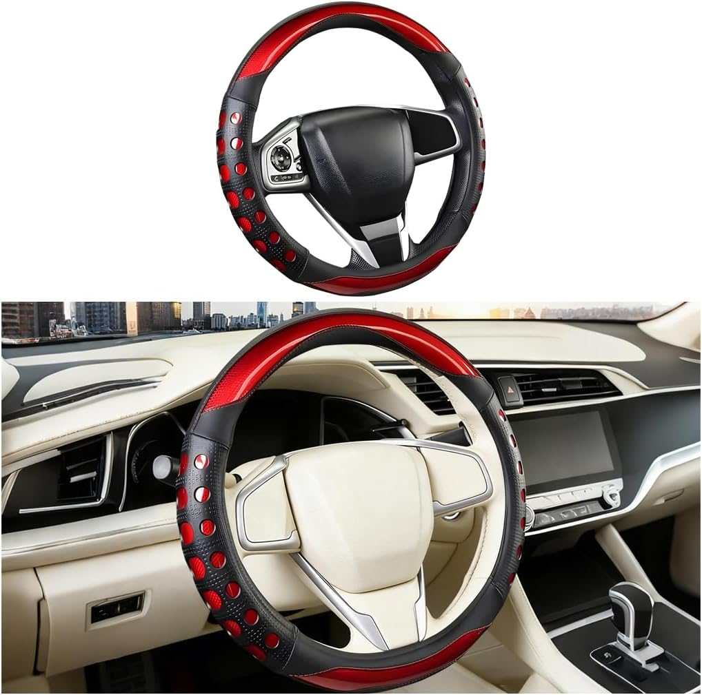 Detalle de ANFTDCO Steering Wheel Cover, 15-Inch