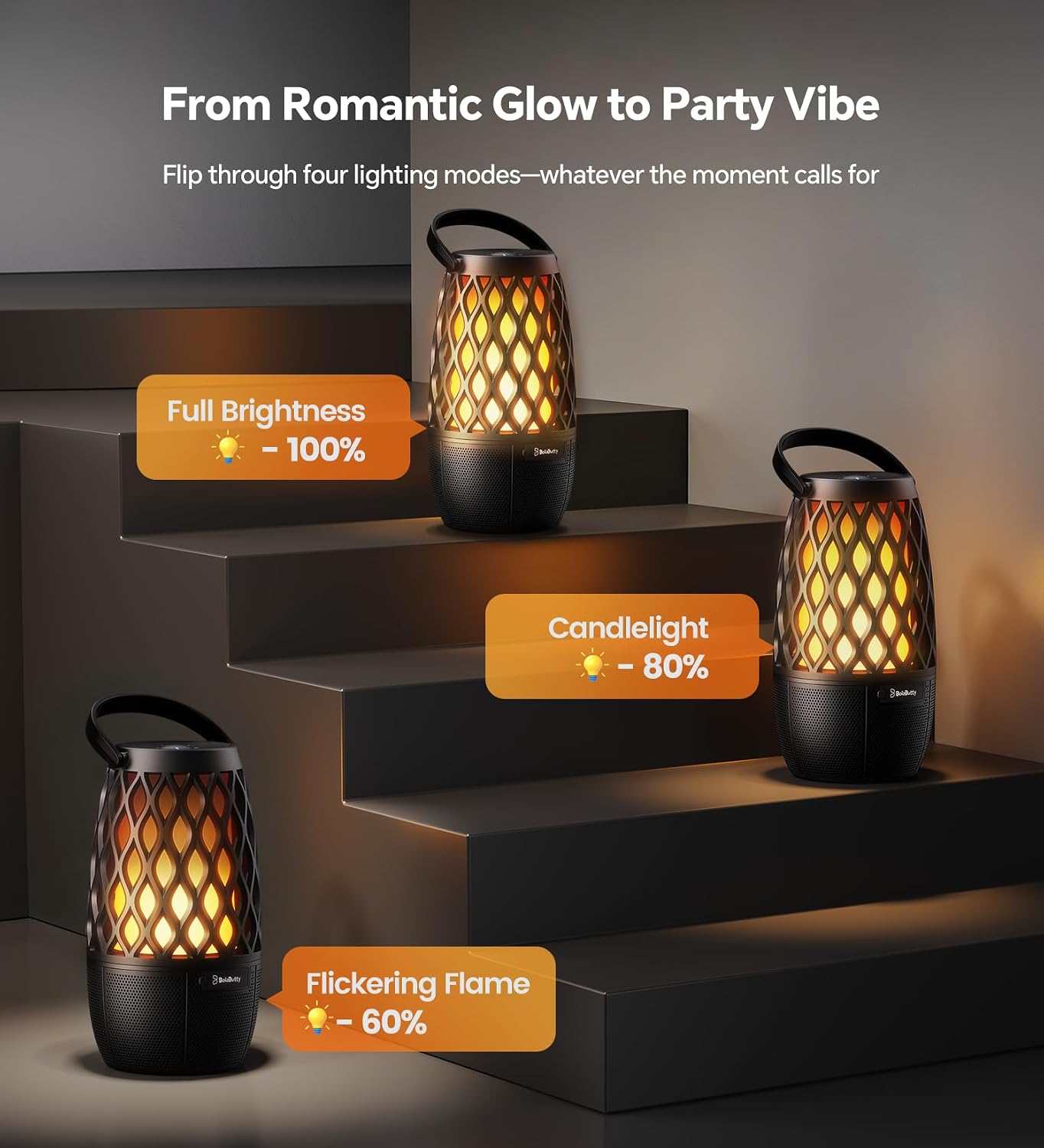 Thumbnail 5 de BolaButty Outdoor Bluetooth Speaker with Lights (IPX5) — Multi-Sync Up to 100 Speakers, 3 Lighting Modes