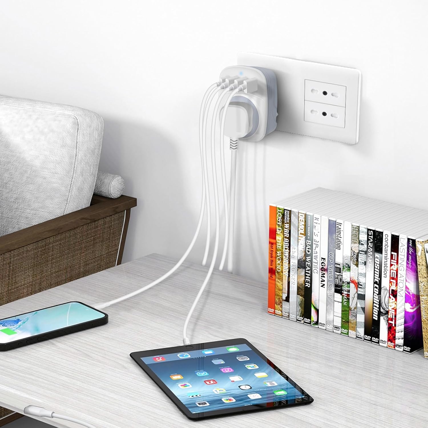 Thumbnail 6 de SHUOMAO UK to Italy Travel Adapter with 4 USB Ports (Type L) – 17W USB-C Charger